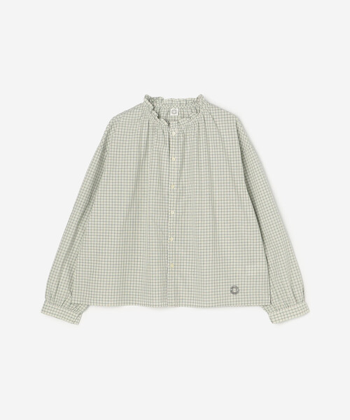 ORCIVAL(オーシバル)の「ORCIVAL | コットンワッシャー ギャザーブラウス WOMEN(シャツ/ブラウス・レディース・ブルー系その他5/ホワイト系その他・1)」の3枚目の写真