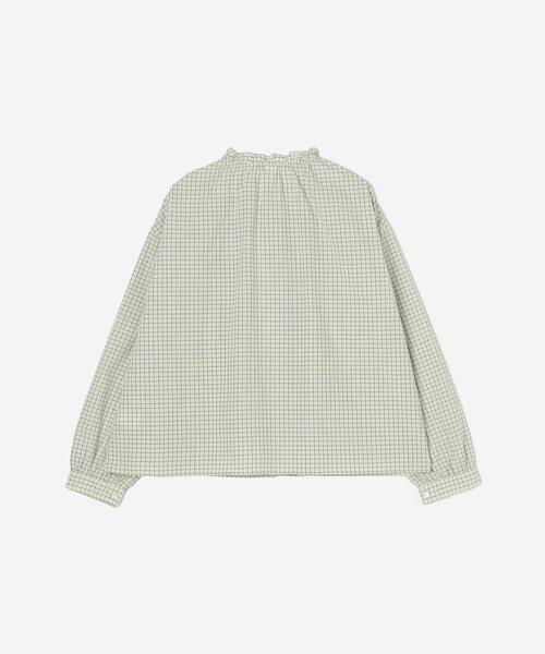 ORCIVAL(オーシバル)の「ORCIVAL | コットンワッシャー ギャザーブラウス WOMEN(シャツ/ブラウス・レディース・ブルー系その他5/ホワイト系その他・1)」の4枚目の写真