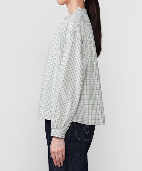 ORCIVAL(オーシバル)の「ORCIVAL | コットンワッシャー ギャザーブラウス WOMEN(シャツ/ブラウス・レディース・ブルー系その他5/ホワイト系その他・1)」の10枚目の写真