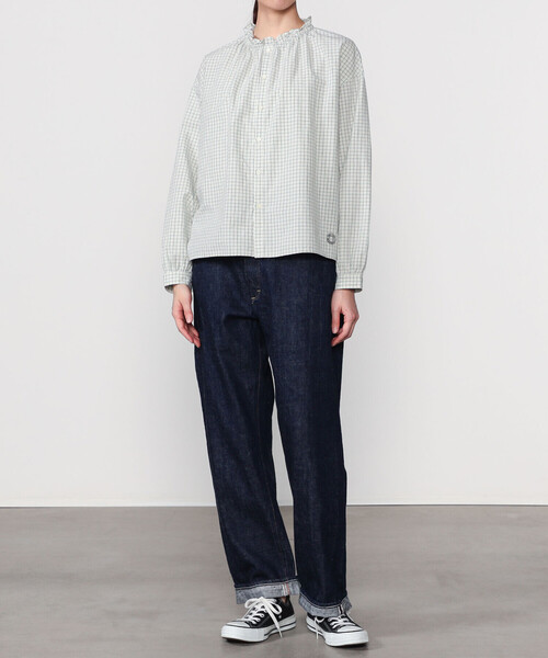 ORCIVAL(オーシバル)の「ORCIVAL | コットンワッシャー ギャザーブラウス WOMEN(シャツ/ブラウス・レディース・ブルー系その他5/ホワイト系その他・1)」の12枚目の写真