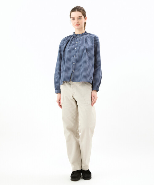 AUBERGE コットンギャザーシャツ ORCIVAL | コットンワッシャー ギャザーブラウス WOMEN（シャツ
