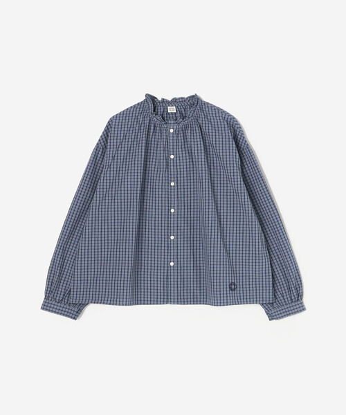 ORCIVAL(オーシバル)の「ORCIVAL | コットンワッシャー ギャザーブラウス WOMEN(シャツ/ブラウス・レディース・ブルー系その他5/ホワイト系その他・1)」の14枚目の写真