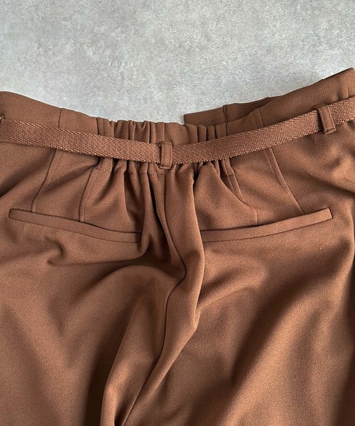 cepo(セポ)の「〈セットアップ対応〉イージーケア ジョーゼットワイドパンツ (ベルト付き)(その他パンツ・レディース・ブラウン/ブラック/レッド・M)」の18枚目の写真