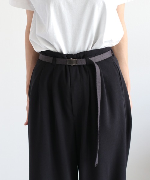 cepo(セポ)の「〈セットアップ対応〉イージーケア ジョーゼットワイドパンツ (ベルト付き)(その他パンツ・レディース・ブラウン/ブラック/レッド・M)」の15枚目の写真