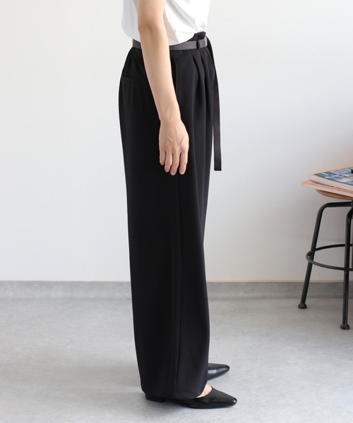 cepo(セポ)の「〈セットアップ対応〉イージーケア ジョーゼットワイドパンツ (ベルト付き)(その他パンツ・レディース・ブラウン/ブラック/レッド・M)」の19枚目の写真
