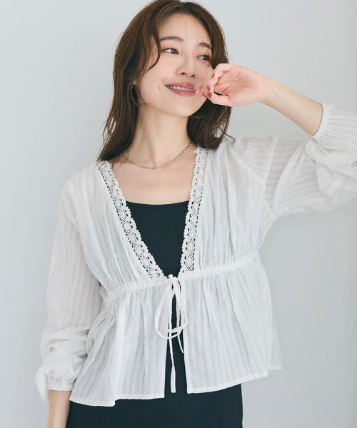 コットンドビーストライプブラウス（シャツ/ブラウス）｜coca（coca