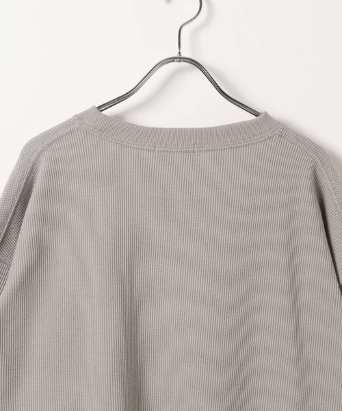 GLOBAL WORK（グローバルワーク）の「ワッフルロゴ刺繍7分袖/AND YUA ANY/579654（Tシャツ/カットソー・キッズ・ネイビー/グレー・170cm/160cm）」の9枚目の写真
