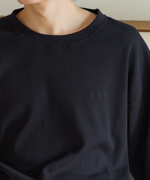 GLOBAL WORK（グローバルワーク）の「ワッフルロゴ刺繍7分袖/AND YUA ANY/579654（Tシャツ/カットソー・キッズ・ネイビー/グレー・170cm/160cm）」の17枚目の写真