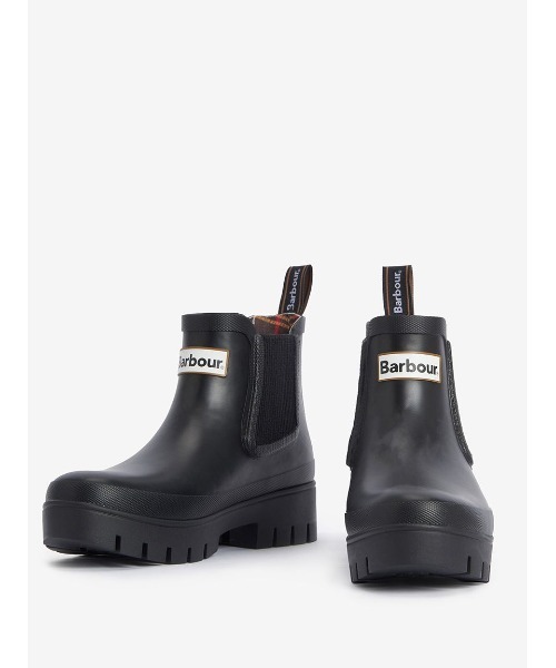 Barbour Halton サイドゴア レインブーツ（レディース） ブラック Halton サイドゴア レインブーツ（レディース）（レインシューズ