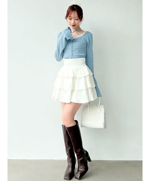 フロントクロスカットリブトップス（Tシャツ/カットソー）｜RESEXXY