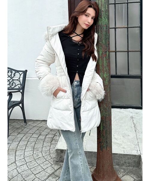 RESEXXY（リゼクシー）の「フロントクロスカットリブトップス（Tシャツ/カットソー・レディース・ブルー/チャコールグレー/ブラック・FREE）」の13枚目の写真