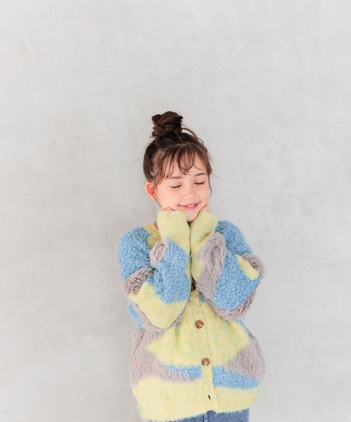 BAYFLOW（ベイフロー）の「[KIDSサイズが新登場!]ニュアンスパターンカーデ(KIDS)（カーディガン/ボレロ・キッズ・レッド/ピンク/イエロー/オレンジ/ブルー・110cm/130cm/150cm）」の8枚目の写真