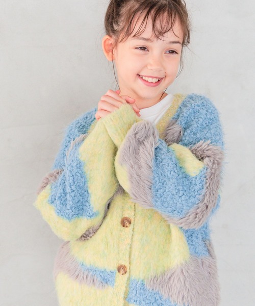 BAYFLOW（ベイフロー）の「[KIDSサイズが新登場!]ニュアンスパターンカーデ(KIDS)（カーディガン/ボレロ・キッズ・レッド/ピンク/イエロー/オレンジ/ブルー・110cm/130cm/150cm）」の9枚目の写真