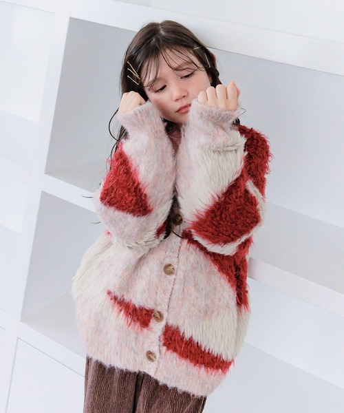 KIDSサイズが新登場!]ニュアンスパターンカーデ(KIDS)（カーディガン