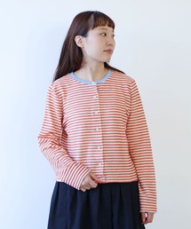 bulle de savon | 《early spring》インレーボーダー クルーカーディガン(カーディガン/ボレロ)