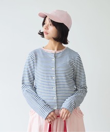 bulle de savon | 《early spring》インレーボーダー クルーカーディガン(カーディガン/ボレロ)