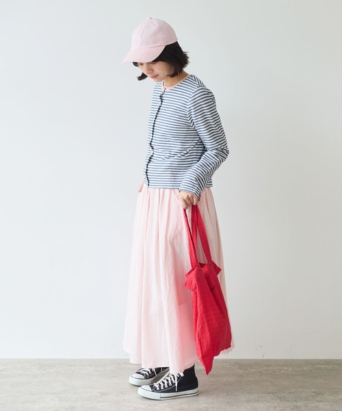 bulle de savon（ビュルデサボン）の「《early spring》インレーボーダー クルーカーディガン（カーディガン/ボレロ・レディース・ブルー/オレンジ・FREE）」の11枚目の写真