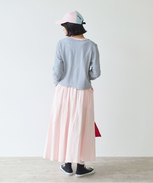 bulle de savon（ビュルデサボン）の「《early spring》インレーボーダー クルーカーディガン（カーディガン/ボレロ・レディース・ブルー/オレンジ・FREE）」の12枚目の写真