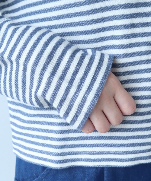 bulle de savon（ビュルデサボン）の「《early spring》インレーボーダー クルーカーディガン（カーディガン/ボレロ・レディース・ブルー/オレンジ・FREE）」の19枚目の写真