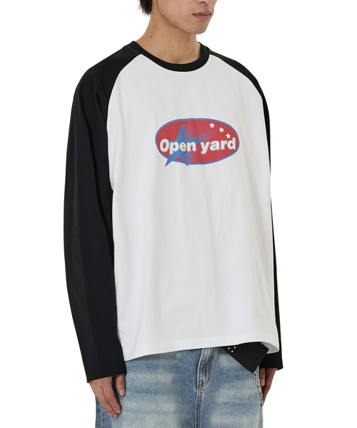 OY(オーワイ)の「『OY/オーワイ』OVAL LOGO RAGLAN L/S TEE/オーバルロゴラグラン長袖Tシャツ(Tシャツ/カットソー・レディース・ブラック/ブルー・M/L)」の4枚目の写真