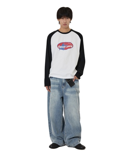 OY(オーワイ)の「『OY/オーワイ』OVAL LOGO RAGLAN L/S TEE/オーバルロゴラグラン長袖Tシャツ(Tシャツ/カットソー・レディース・ブラック/ブルー・M/L)」の6枚目の写真