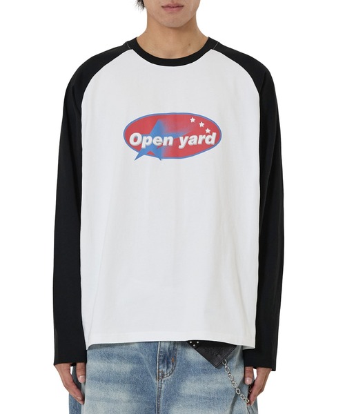 OY(オーワイ)の「『OY/オーワイ』OVAL LOGO RAGLAN L/S TEE/オーバルロゴラグラン長袖Tシャツ(Tシャツ/カットソー・レディース・ブラック/ブルー・M/L)」の3枚目の写真