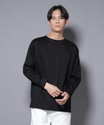 NANO universe（ナノユニバース）の「｢NJ/CLUB｣モクロディ ボートネック サイドスリットTシャツ（Tシャツ/カットソー・メンズ）」