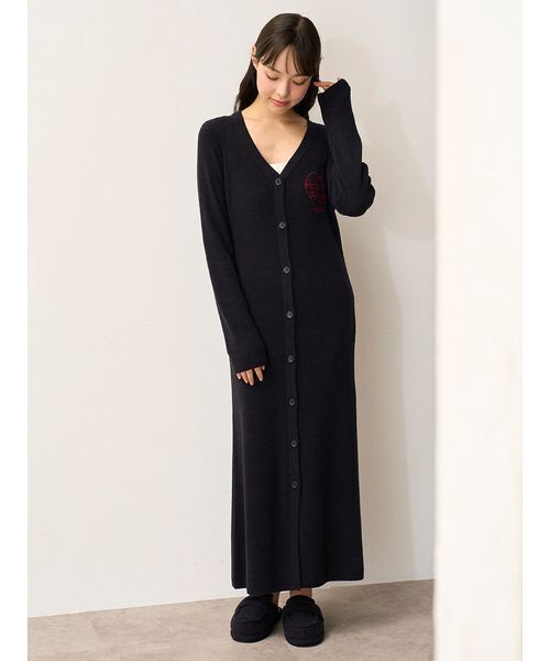 JOEL ROBUCHON】スムーズィーシルク前開きワンピース（ルーム