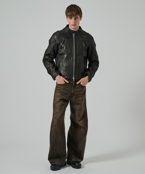 NVRFRGT(ネヴァーフォーゲット)の「【NVRFRGT】3D TWISTED WIDE LEG JEANS(デニムパンツ・メンズ・インディゴブルー/ブラック・2/1)」の19枚目の写真