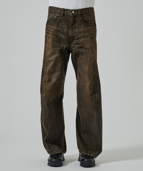 NVRFRGT(ネヴァーフォーゲット)の「【NVRFRGT】3D TWISTED WIDE LEG JEANS(デニムパンツ・メンズ・インディゴブルー/ブラック・2/1)」の14枚目の写真