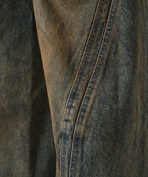 NVRFRGT(ネヴァーフォーゲット)の「【NVRFRGT】3D TWISTED WIDE LEG JEANS(デニムパンツ・メンズ・インディゴブルー/ブラック・2/1)」の3枚目の写真