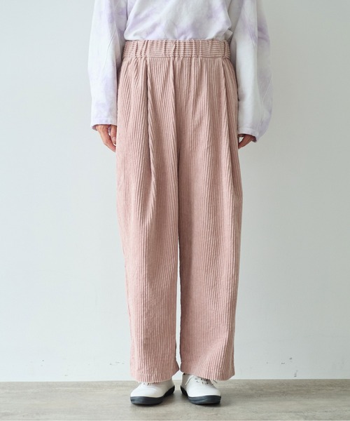 yuni（ユニ　）の「コットンコーデュロイ　ゴムタックパンツ（その他パンツ・レディース・ピンク/ホワイト/ブラック・FREE）」の10枚目の写真