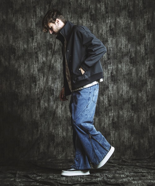 NO ID.（ノーアイディ）の「【NO ID.】Side Patch Zip Wide Flare Pants / サイド パッチ ジップ ワイド フレア パンツ（デニムパンツ・メンズ・ネイビー/グレー/ブラック・2(M)/1(S)）」の22枚目の写真