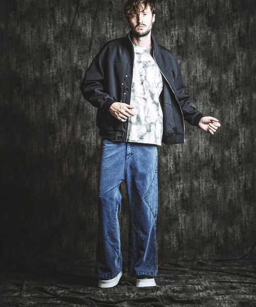 NO ID.（ノーアイディ）の「【NO ID.】Side Patch Zip Wide Flare Pants / サイド パッチ ジップ ワイド フレア パンツ（デニムパンツ・メンズ・ネイビー/グレー/ブラック・2(M)/1(S)）」の14枚目の写真