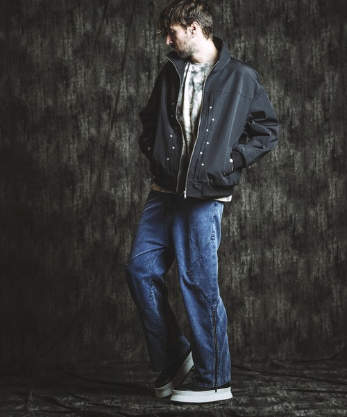 NO ID.（ノーアイディ）の「【NO ID.】Side Patch Zip Wide Flare Pants / サイド パッチ ジップ ワイド フレア パンツ（デニムパンツ・メンズ・ネイビー/グレー/ブラック・2(M)/1(S)）」の17枚目の写真