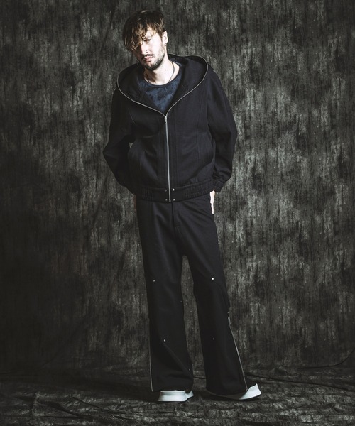 NO ID.（ノーアイディ）の「【NO ID.】Side Patch Zip Wide Flare Pants / サイド パッチ ジップ ワイド フレア パンツ（デニムパンツ・メンズ・ネイビー/グレー/ブラック・2(M)/1(S)）」の11枚目の写真