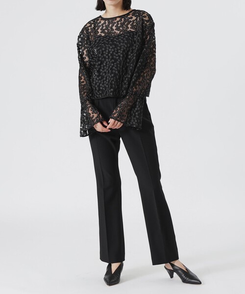 LOVELESS(ラブレス)の「バックスリットフレアパンツ(スラックス・レディース・グレー系その他/ブラック・34/36/38)」の13枚目の写真