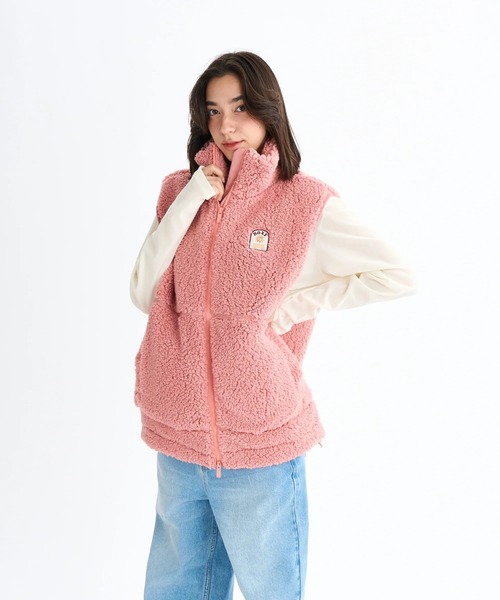 セール】BELLIS BOA VEST/ロキシー撥水加工モコモコボアベスト（その他