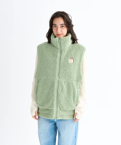 セール】BELLIS BOA VEST/ロキシー撥水加工モコモコボアベスト（その他