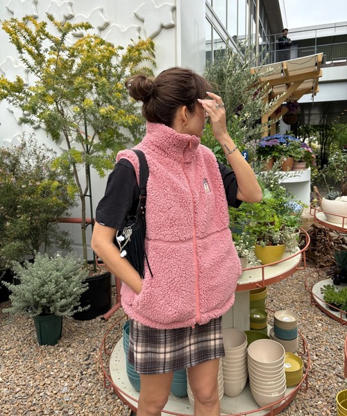 セール】BELLIS BOA VEST/ロキシー撥水加工モコモコボアベスト（その他