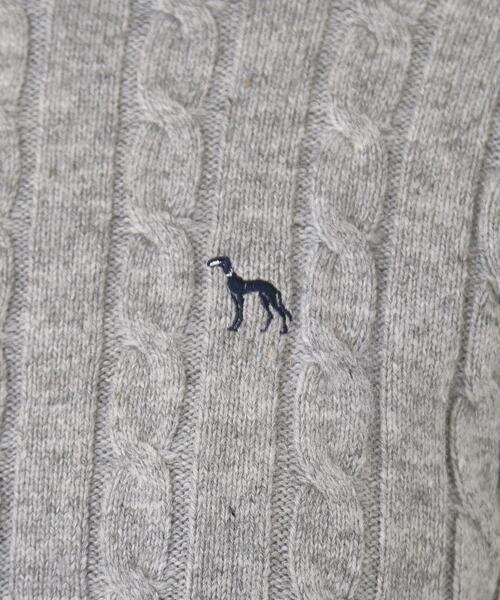 adabat（アダバット）の「ケーブル柄クルーネックニット（ニット/セーター・レディース・ブラック/レッド系1/ライトグレー・42/40/38）」の4枚目の写真