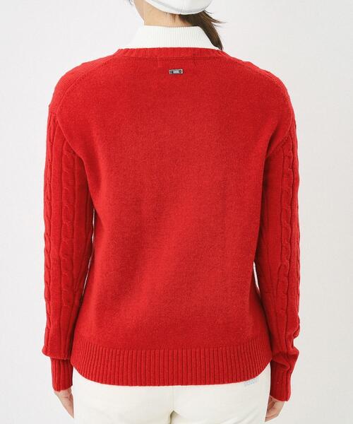 セール】ケーブル柄クルーネックニット（ニット/セーター）｜adabat