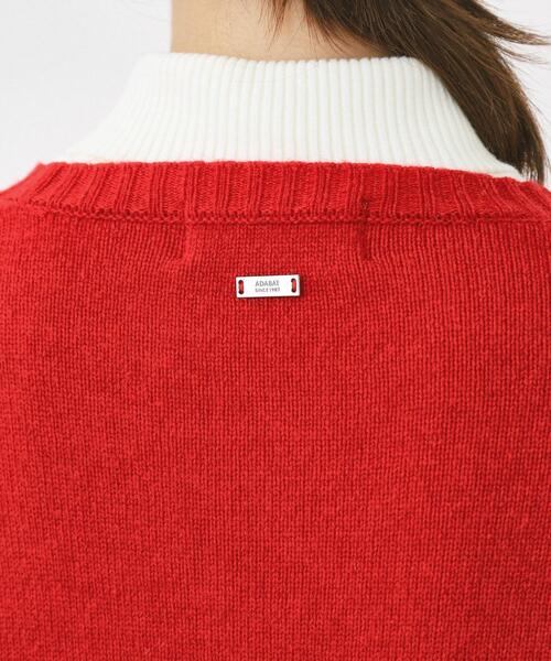 adabat（アダバット）の「ケーブル柄クルーネックニット（ニット/セーター・レディース・ブラック/レッド系1/ライトグレー・42/40/38）」の19枚目の写真