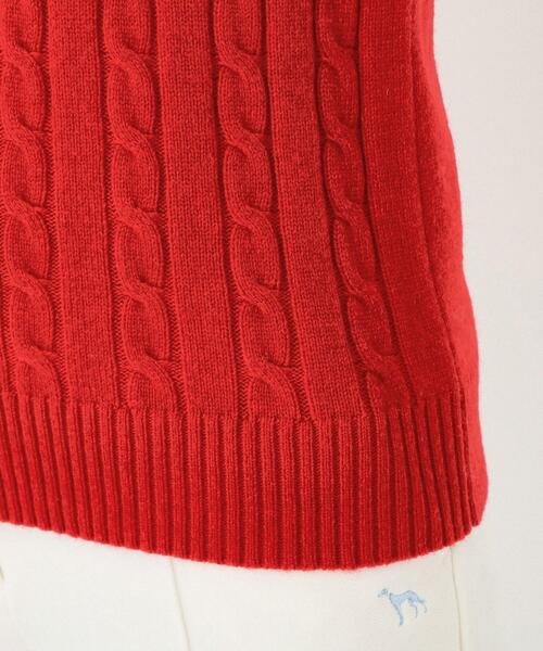 adabat（アダバット）の「ケーブル柄クルーネックニット（ニット/セーター・レディース・ブラック/レッド系1/ライトグレー・42/40/38）」の21枚目の写真