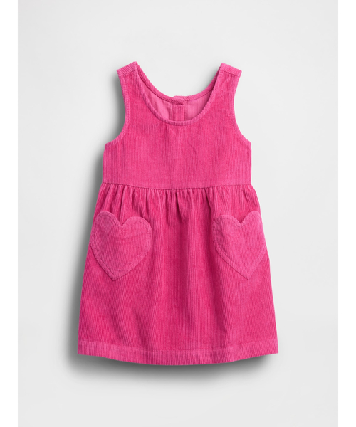 GAP（ギャップ）の「コーデュロイ ハート ジャンパースカート (幼児・ベビー)（ジャンパースカート・キッズ・ピンク/ネイビー・70cm/80ｃｍ/90cm/95cm/100cm/105cm/110cm）」の3枚目の写真