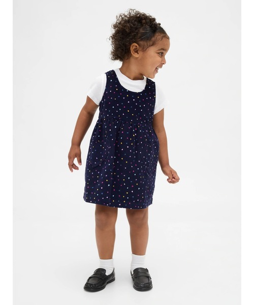 GAP（ギャップ）の「コーデュロイ ハート ジャンパースカート (幼児・ベビー)（ジャンパースカート・キッズ・ピンク/ネイビー・70cm/80ｃｍ/90cm/95cm/100cm/105cm/110cm）」の2枚目の写真