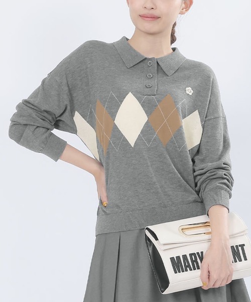 アーガイルポロ プルオーバー／マリークワント（MARY QUANT