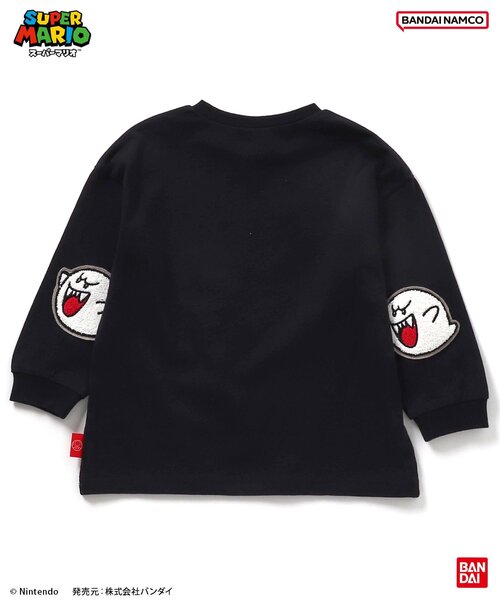 BANDAI(バンダイ)の「スーパーマリオ エルボーパッチTシャツ(Tシャツ/カットソー・キッズ・レインボー/オフホワイト/ブラック・100/110/120/130/140/150)」の14枚目の写真