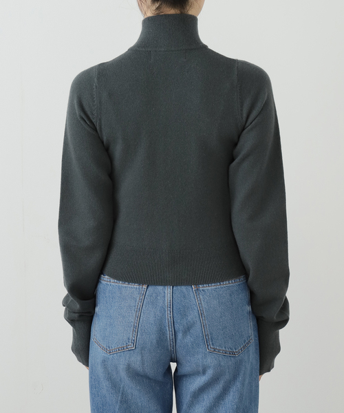 extreme cashmere(エクストリーム カシミヤ)の「EXTREME CASHMERE X LEMON:カーディガン(ニット/セーター・レディース・チャコールグレー/イエロー・FREE)」の12枚目の写真