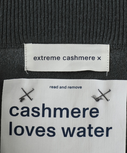 extreme cashmere(エクストリーム カシミヤ)の「EXTREME CASHMERE X LEMON:カーディガン(ニット/セーター・レディース・チャコールグレー/イエロー・FREE)」の18枚目の写真